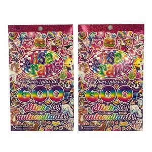 Lisa Frank Lot of 2 Sticker Book 600 Stickers x 2